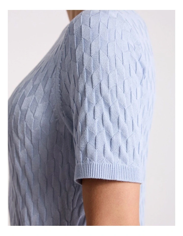 Cheyne Knit Tee in Thistle Blue image 3