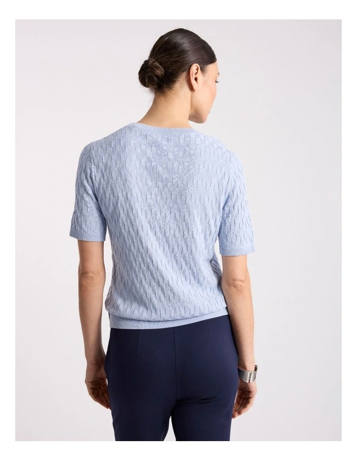 Cheyne Knit Tee in Thistle Blue image 4