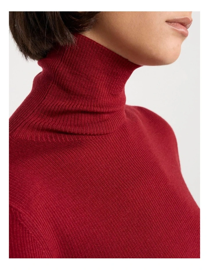 Orian Merino Knit Top in Scarlet image 3