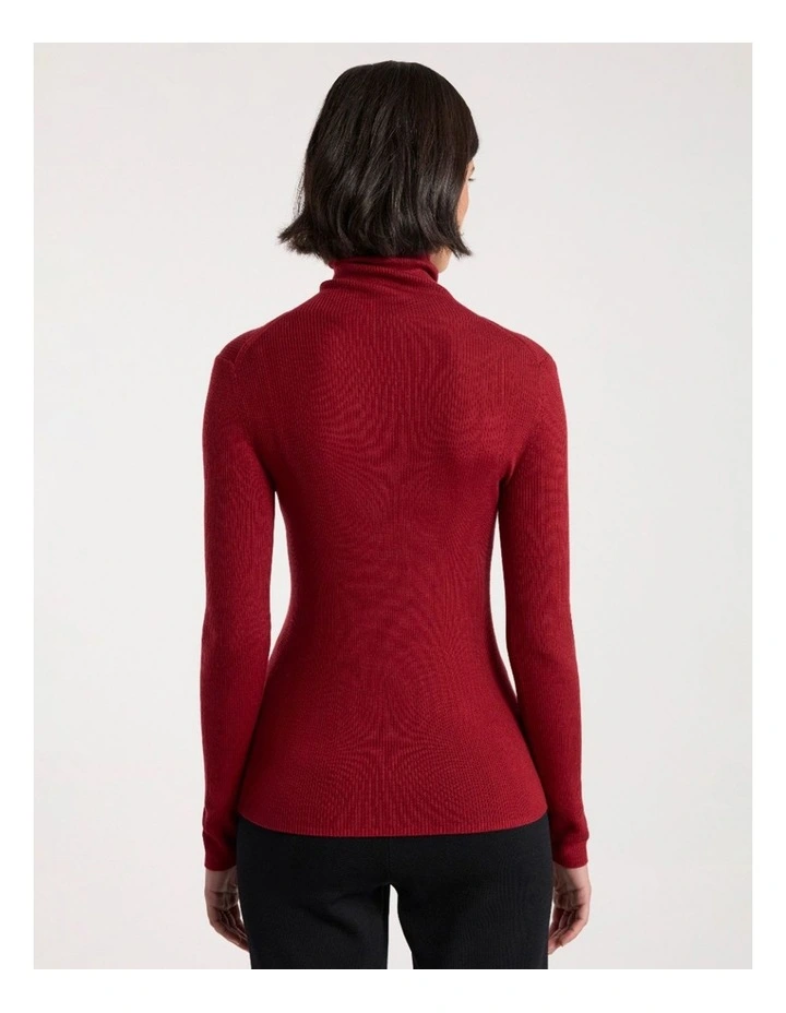 Orian Merino Knit Top in Scarlet image 4