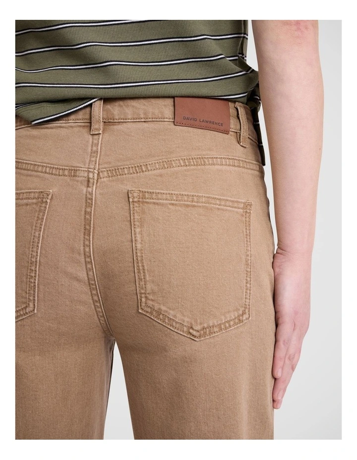 Hellie Crop Jean in Toffee image 3