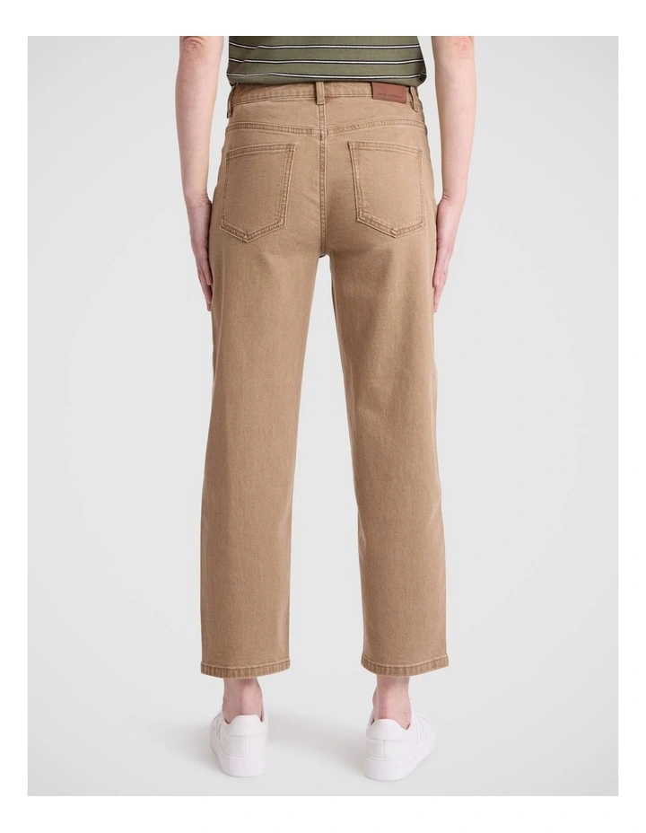 Hellie Crop Jean in Toffee image 4
