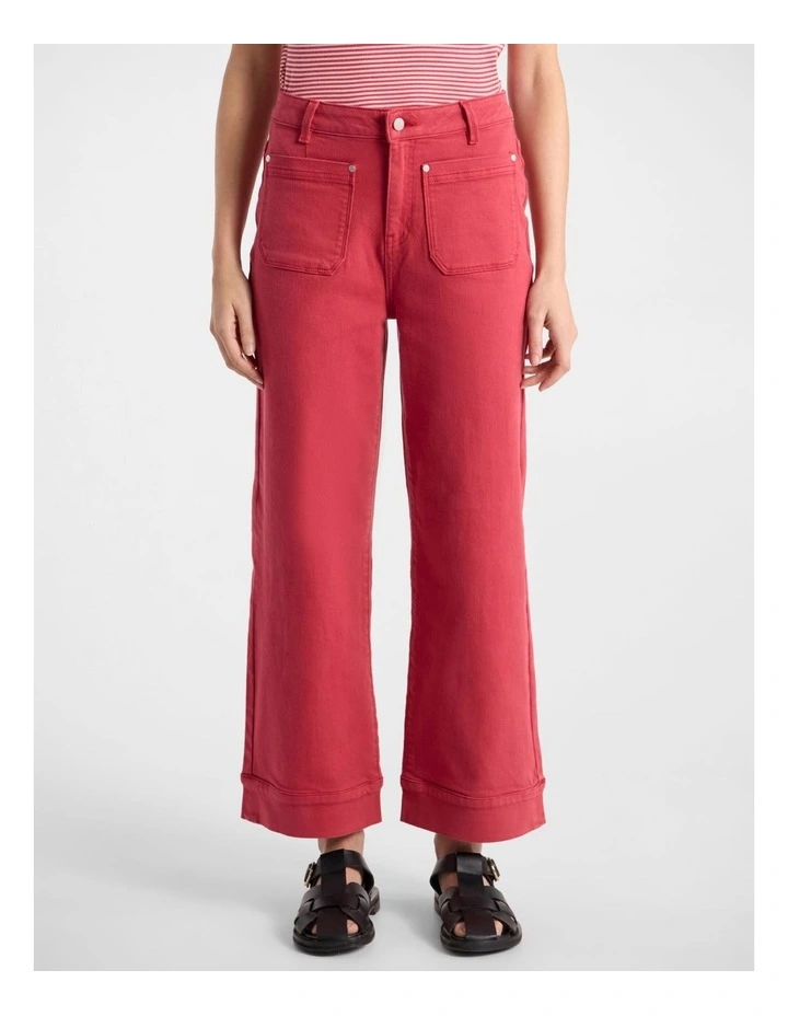 Zetta Straight Leg Jean in Watermelon image 2
