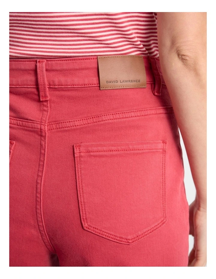 Zetta Straight Leg Jean in Watermelon image 4