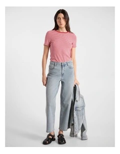 Quinnie Crop Jean in Light Wash