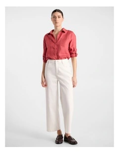 Quinnie Crop Jean in White