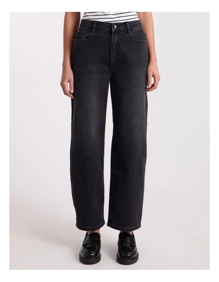 Hannah Crop Jeans in Washed Black image 2