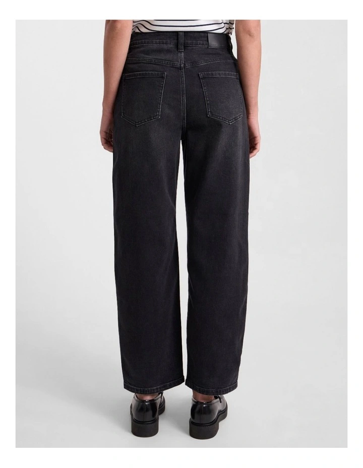 Hannah Crop Jeans in Washed Black image 3