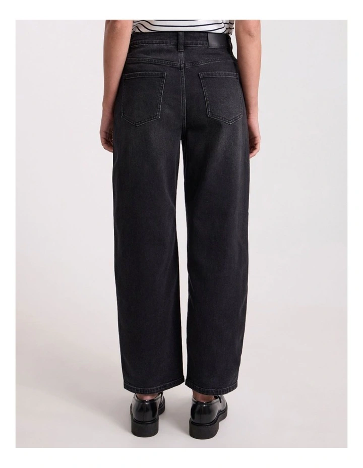 Hannah Crop Jeans in Washed Black image 5