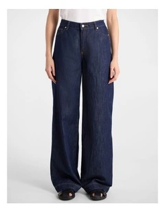 Malta Relaxed Wide Leg Jean in Dark Indigo