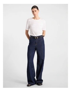 Malta Relaxed Wide Leg Jean in Dark Indigo