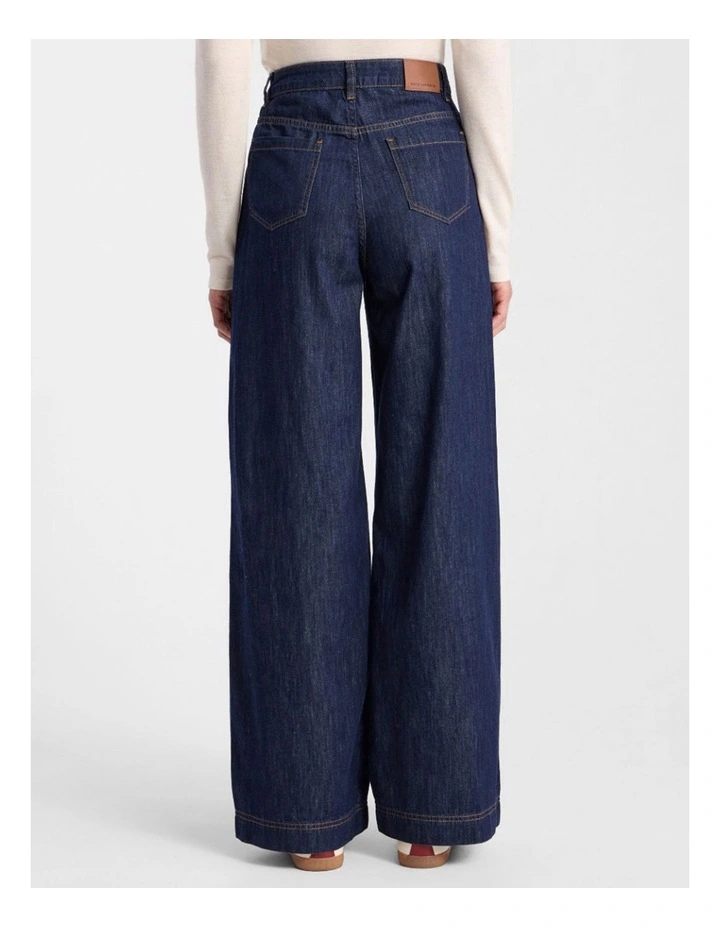 Malta Relaxed Wide Leg Jean in Dark Indigo image 3