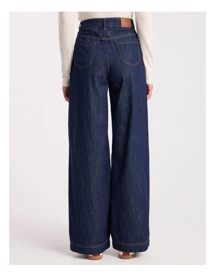 Malta Relaxed Wide Leg Jean in Dark Indigo image 5