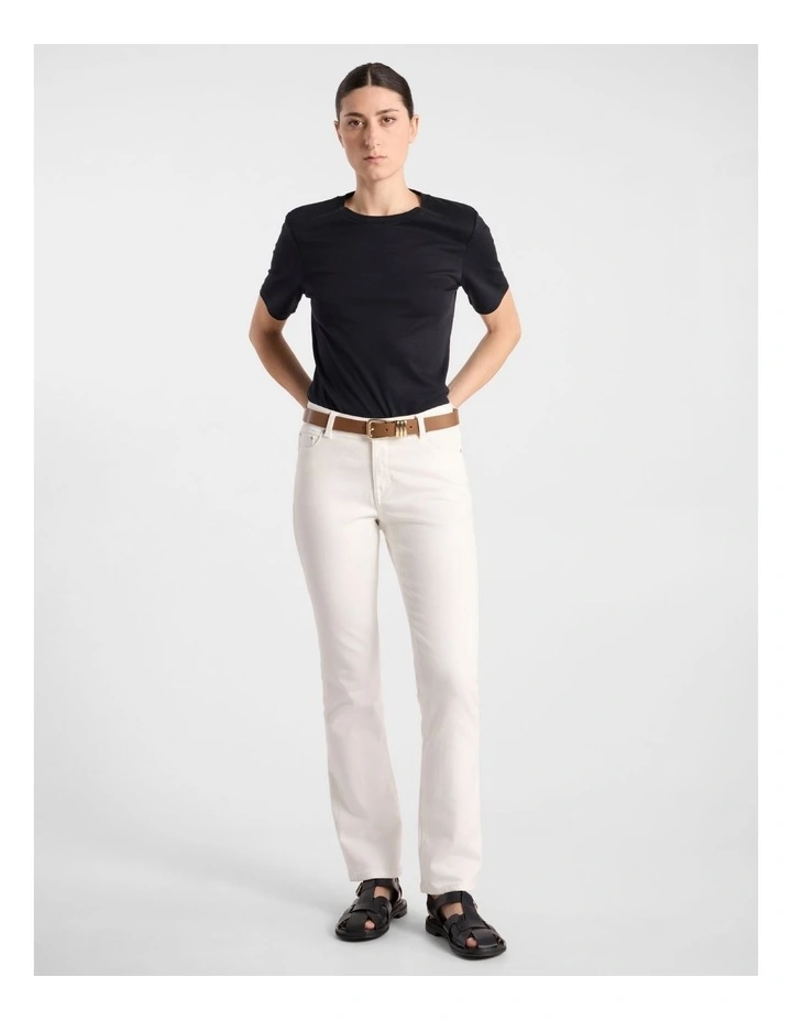 Amanda Slim Leg Jean in White image 1