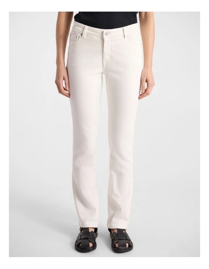 Amanda Slim Leg Jean in White image 2
