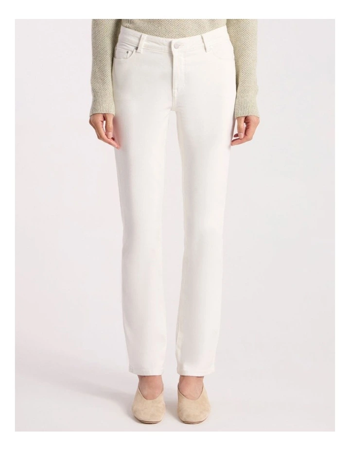 Amanda Slim Leg Jean in White image 2