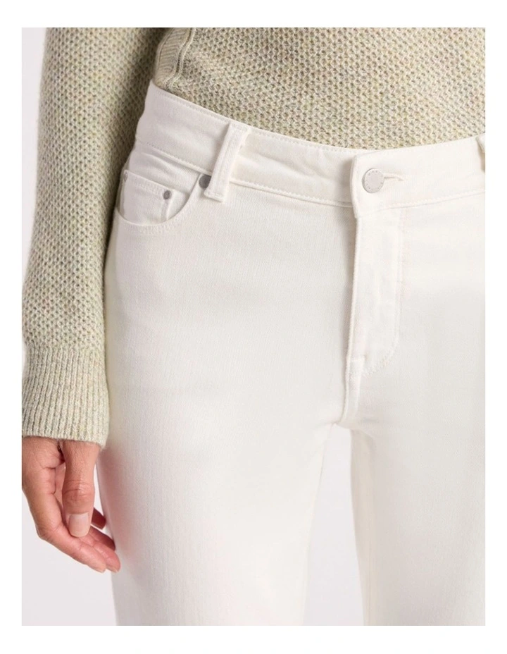 Amanda Slim Leg Jean in White image 3