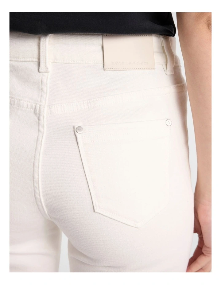Amanda Slim Leg Jean in White image 4