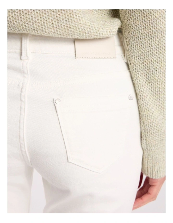 Amanda Slim Leg Jean in White image 4