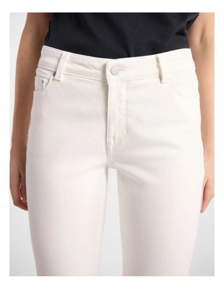 Amanda Slim Leg Jean in White image 5
