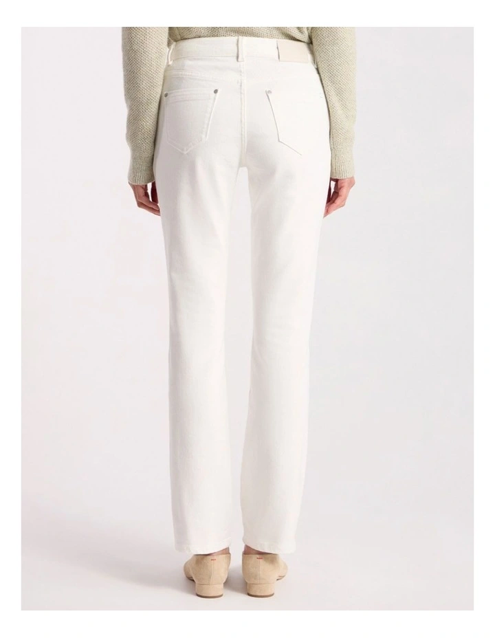 Amanda Slim Leg Jean in White image 5