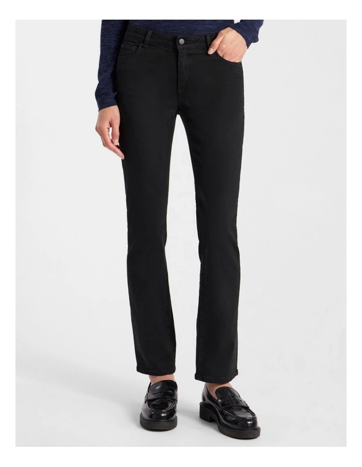 Amanda Slim Leg Jean in Black image 1