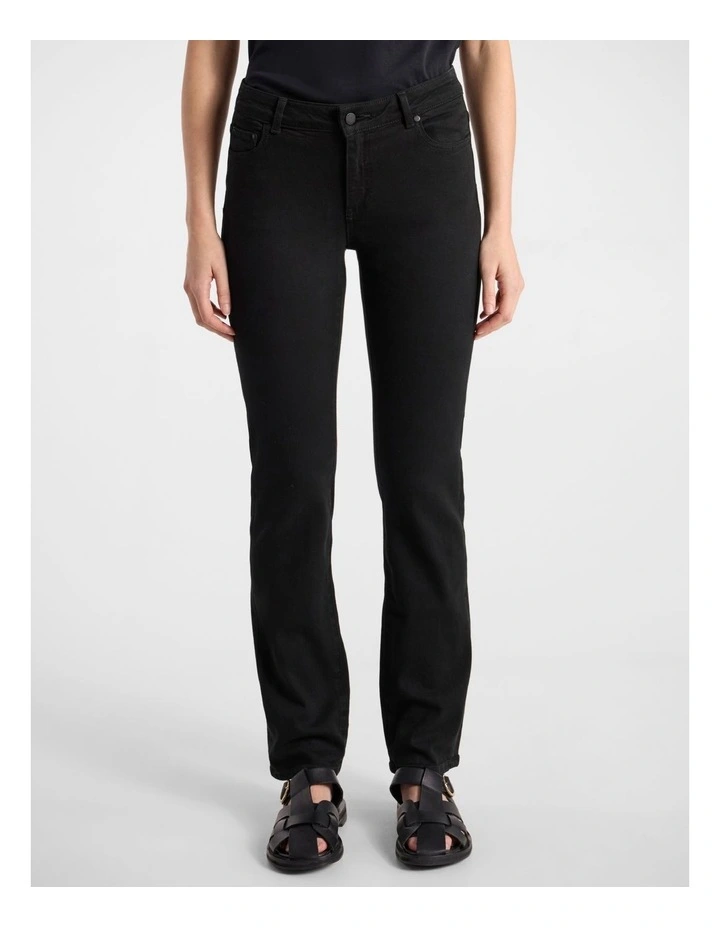 Amanda Slim Leg Jean in Black image 2