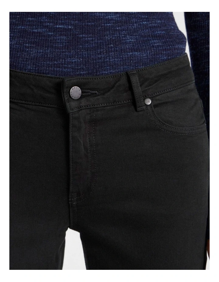 Amanda Slim Leg Jean in Black image 4