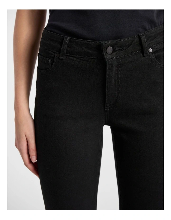 Amanda Slim Leg Jean in Black image 5