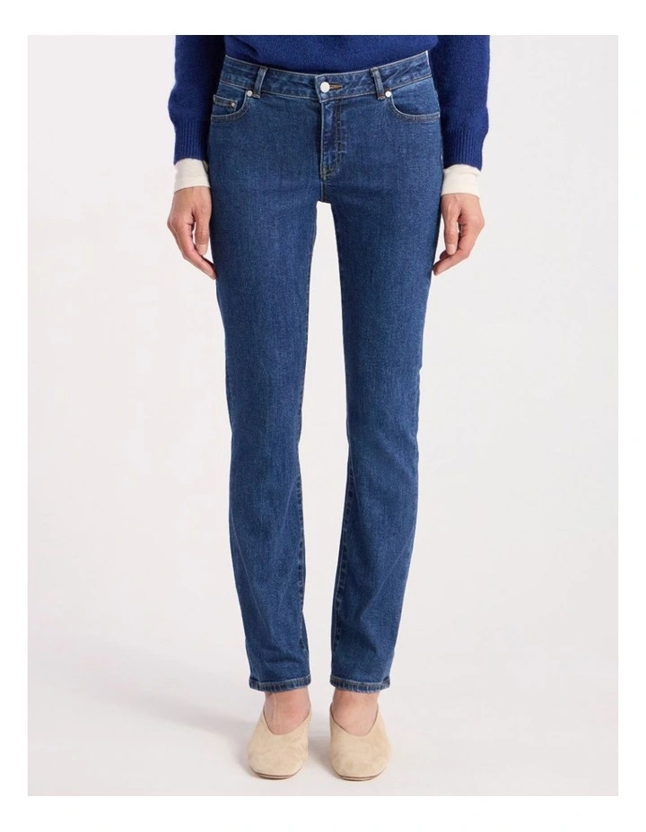 Amanda Slim Leg Jean in Flat Blue image 2