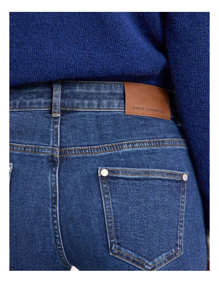 Amanda Slim Leg Jean in Flat Blue image 3
