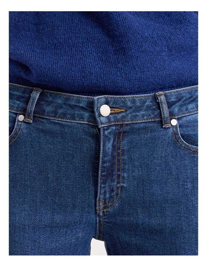 Amanda Slim Leg Jean in Flat Blue image 4