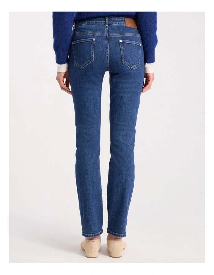 Amanda Slim Leg Jean in Flat Blue image 5