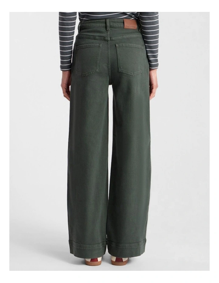 Lily Straight Leg Pant in Nori Green image 3