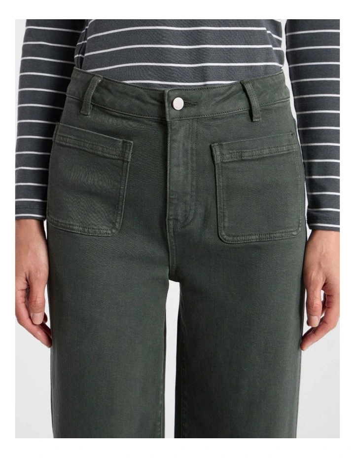 Lily Straight Leg Pant in Nori Green image 4