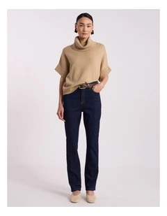 Jo Flare Jean in Dark Indigo