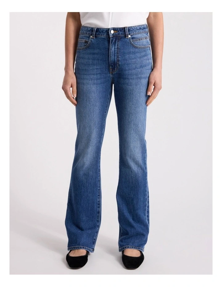 Mickie Slim Leg Jean in Mid Wash image 2