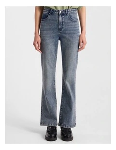 Shandie Kick Flare Jean in Antique Wash
