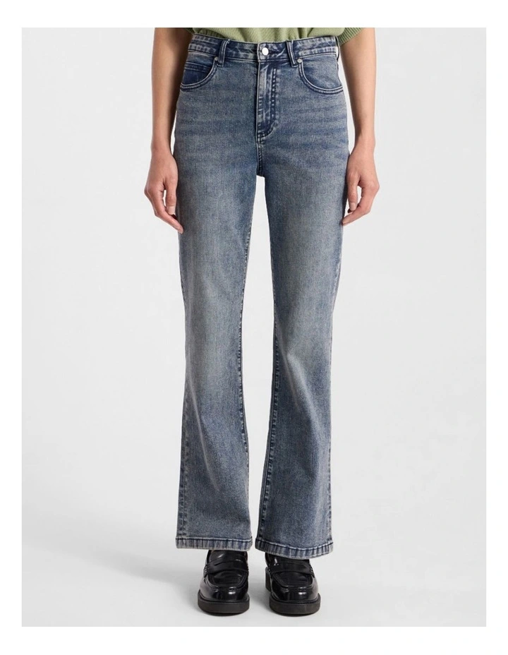 Shandie Kick Flare Jean in Antique Wash image 1