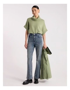 Shandie Kick Flare Jean in Antique Wash