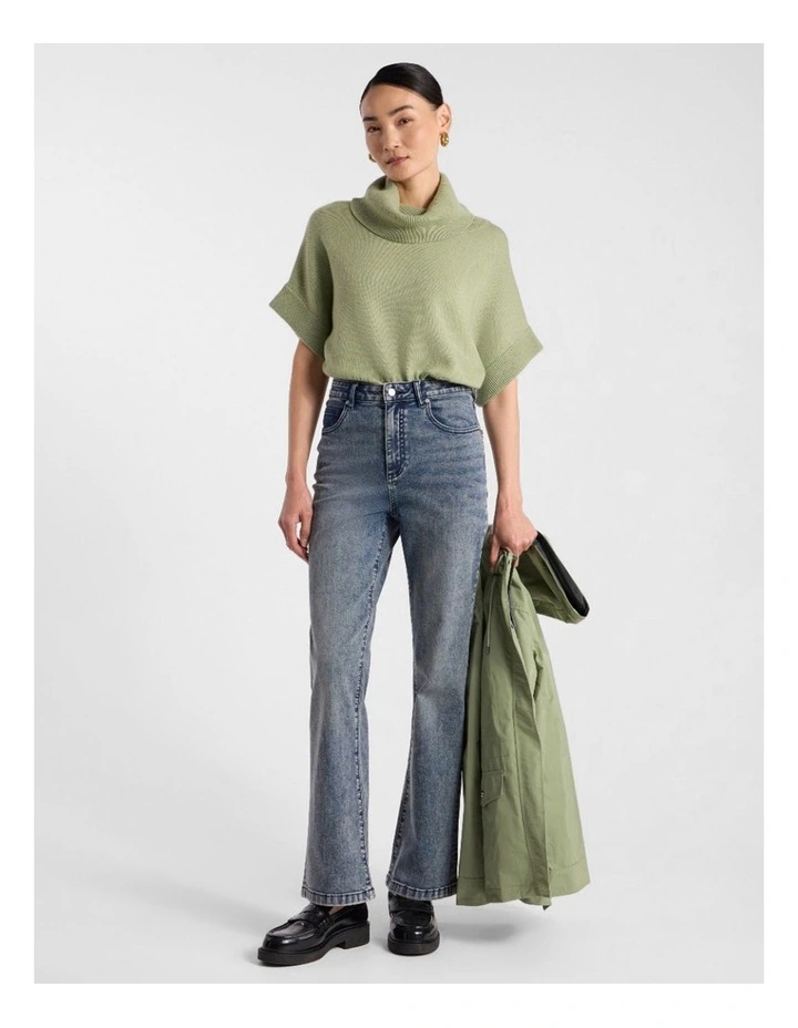 Shandie Kick Flare Jean in Antique Wash image 2