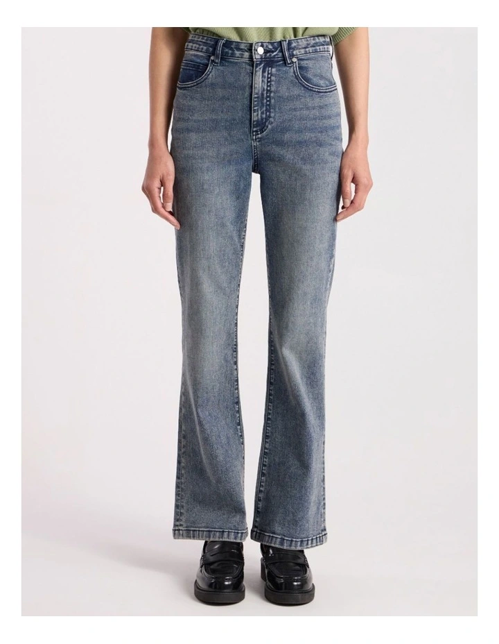 Shandie Kick Flare Jean in Antique Wash image 2