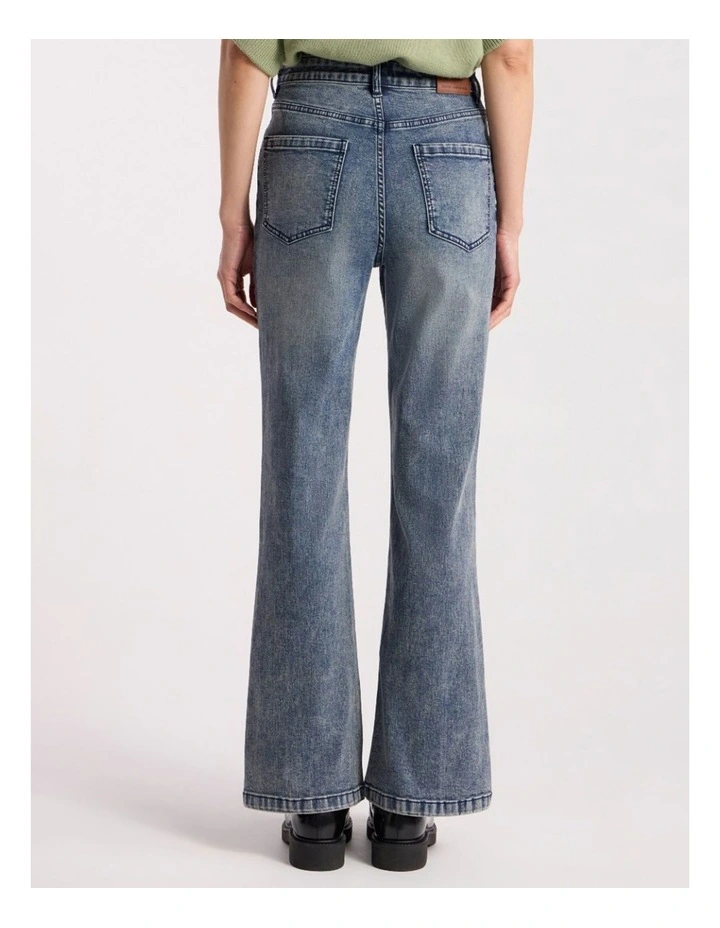 Shandie Kick Flare Jean in Antique Wash image 5
