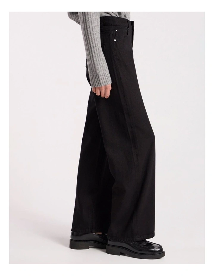 Atlan Wide Leg Jean in Black image 4