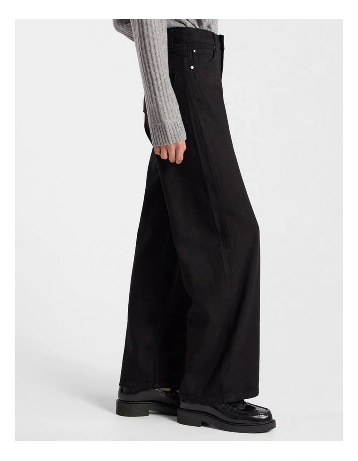 Atlan Wide Leg Jean in Black image 5