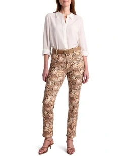 Emmine Straight Leg Jean in Leopard