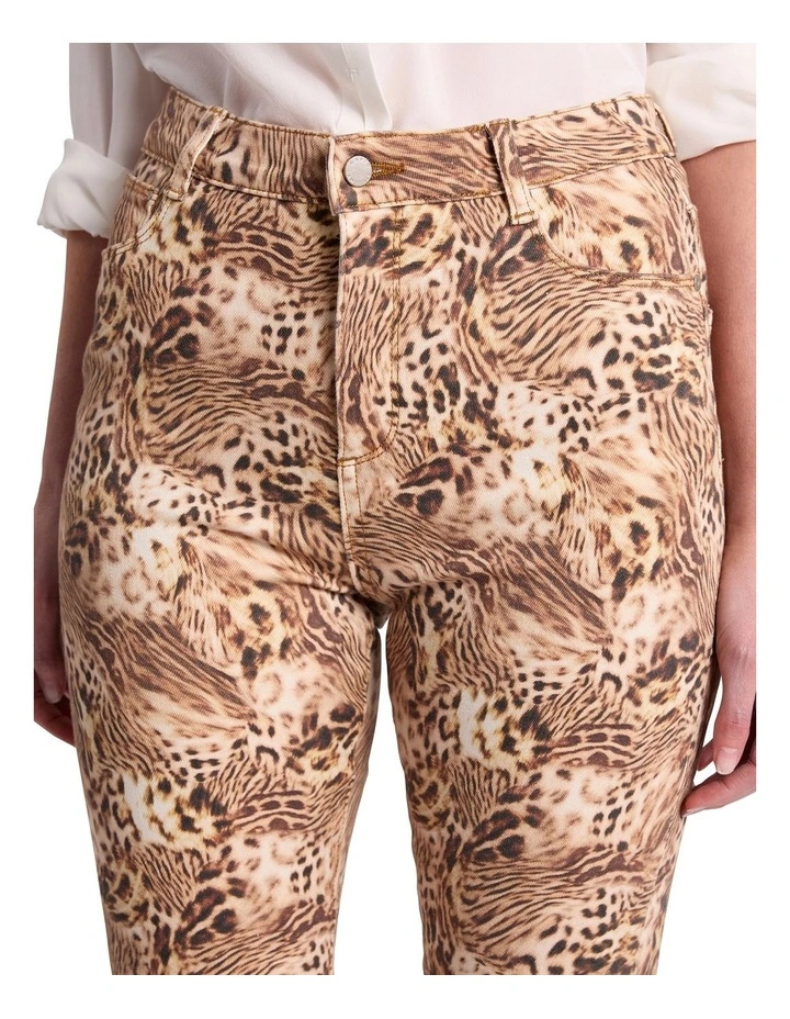 Emmine Straight Leg Jean in Leopard image 3
