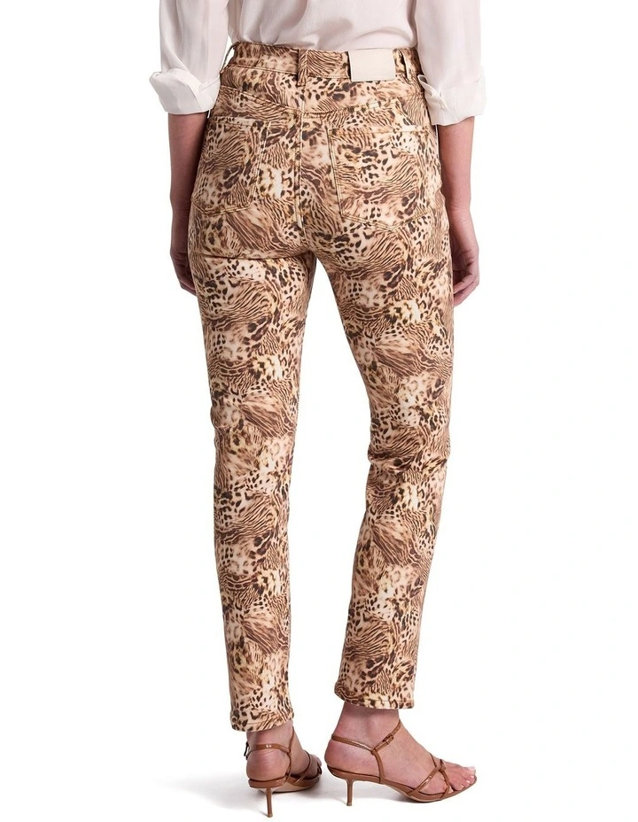 Emmine Straight Leg Jean in Leopard image 4
