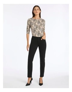 Amanda Straight Leg Jean in Black