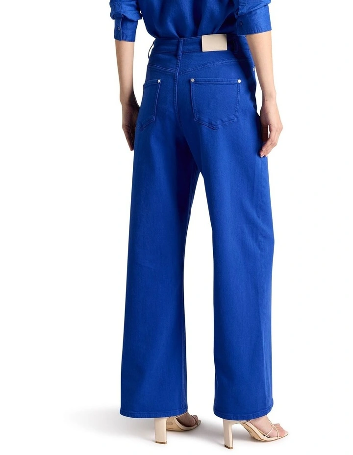 Jonah Wide Leg Jean in Cobalt image 4